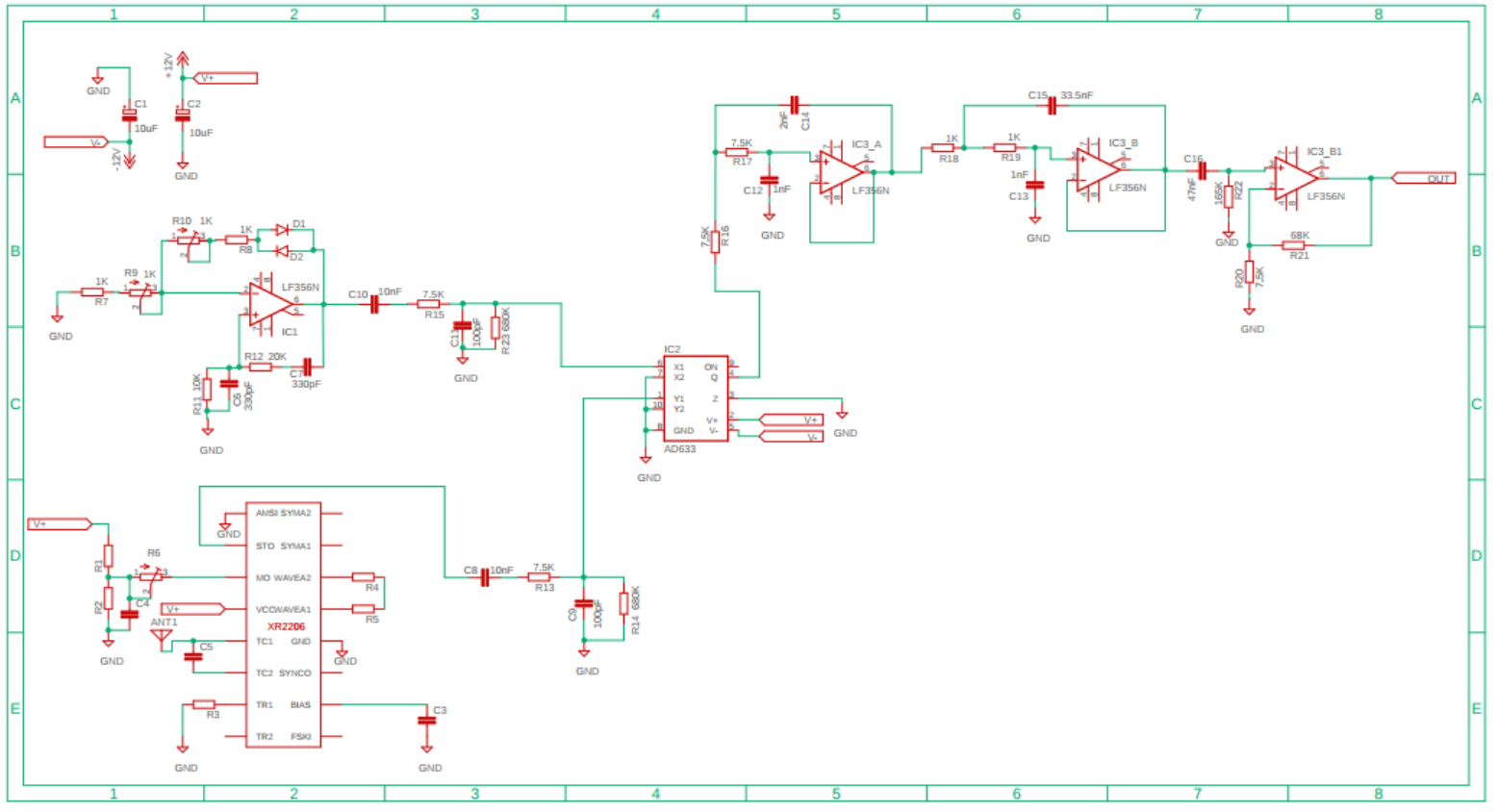 Theremin schematic